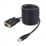 StarTech.com 10ft (3m) USB į serijinį adapterio kabelis, COM išlaikymas, keičiami varžtai/veržlės, USB-A į DB9 RS232, FTDI IC, ESD apsauga, Windows/macOS/Linux
