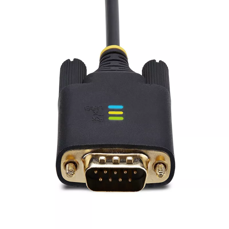 StarTech.com 10ft (3m) USB į serijinį adapterio kabelis, COM išlaikymas, keičiami varžtai/veržlės, USB-A į DB9 RS232, FTDI IC, ESD apsauga, Windows/macOS/Linux