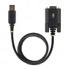 StarTech.com 10ft (3m) USB į serijinį adapterio kabelis, COM išlaikymas, keičiami varžtai/veržlės, USB-A į DB9 RS232, FTDI IC, ESD apsauga, Windows/macOS/Linux