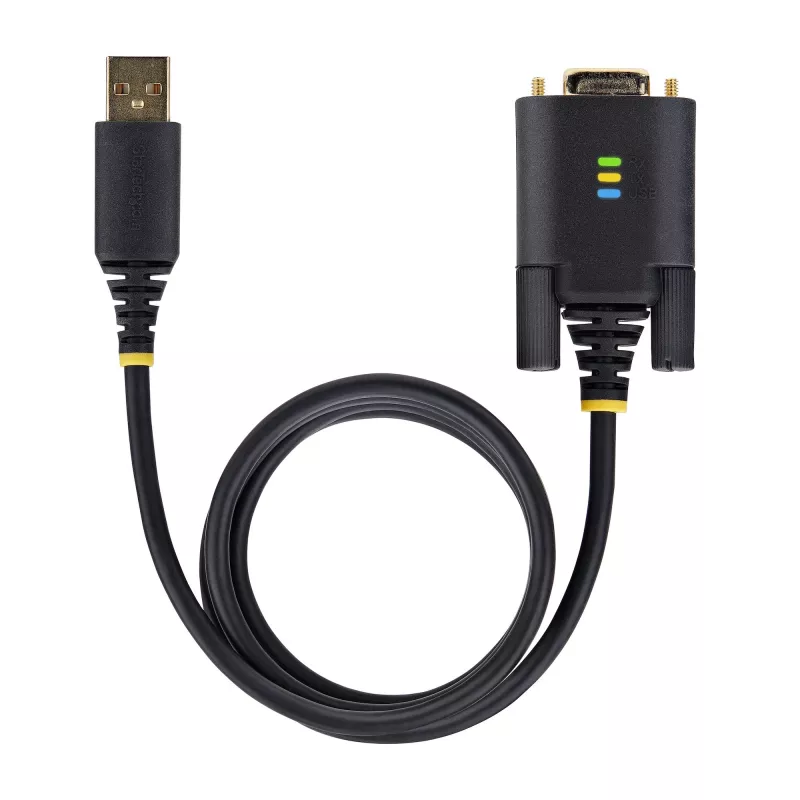 StarTech.com 10ft (3m) USB į serijinį adapterio kabelis, COM išlaikymas, keičiami varžtai/veržlės, USB-A į DB9 RS232, FTDI IC, ESD apsauga, Windows/macOS/Linux