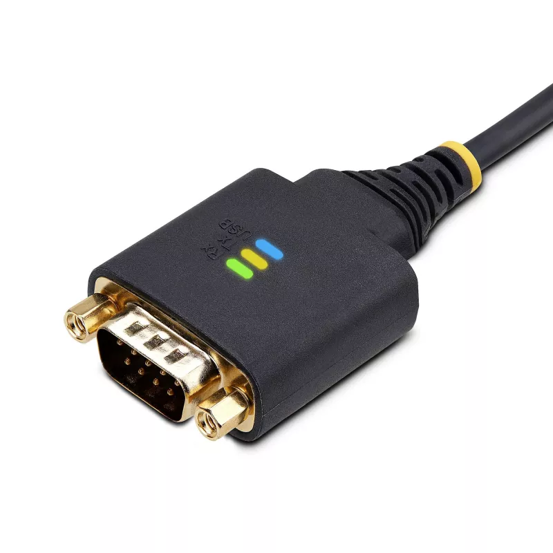 StarTech.com 10ft (3m) USB į serijinį adapterio kabelis, COM išlaikymas, keičiami varžtai/veržlės, USB-A į DB9 RS232, FTDI IC, ESD apsauga, Windows/macOS/Linux