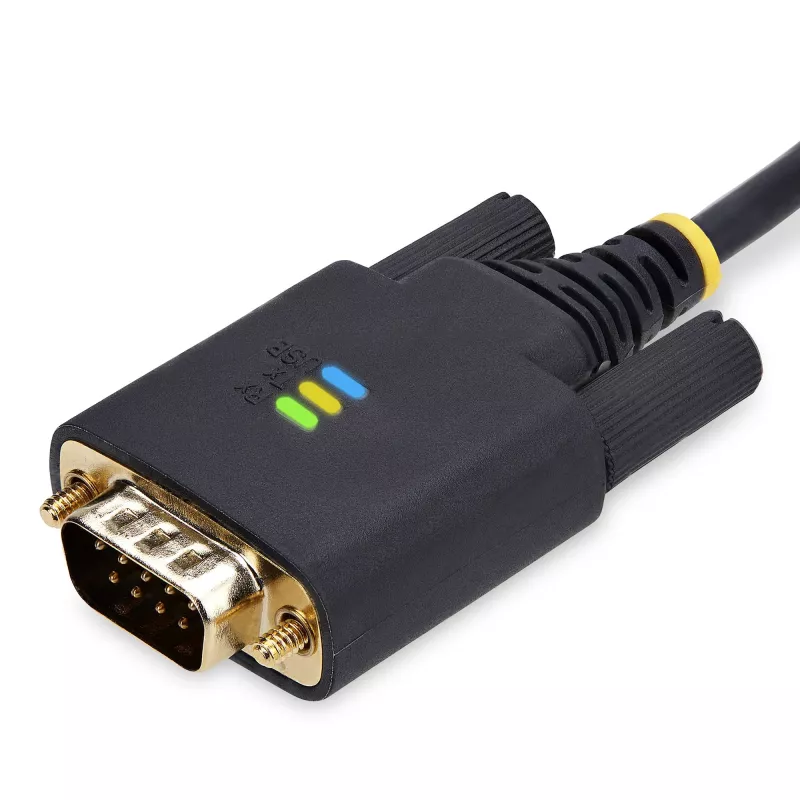 StarTech.com 10ft (3m) USB į serijinį adapterio kabelis, COM išlaikymas, keičiami varžtai/veržlės, USB-A į DB9 RS232, FTDI IC, ESD apsauga, Windows/macOS/Linux