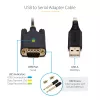 StarTech.com 10ft (3m) USB į serijinį adapterio kabelis, COM išlaikymas, keičiami varžtai/veržlės, USB-A į DB9 RS232, FTDI IC, ESD apsauga, Windows/macOS/Linux