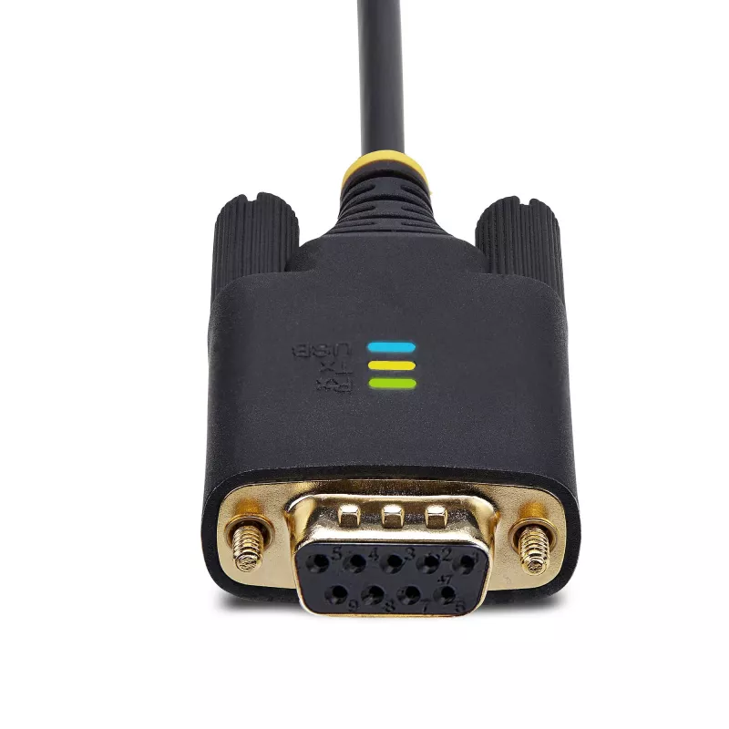 StarTech.com USB į Null Modem RS232 adapterio kabelis 1m, USB-A, FTDI, keičiami DB9 varžtai/veržlės, COM išlaikymas, 4 lygio ESD apsauga, Windows/macOS/ChromeOS/Linux, tvirta TPE konstrukcija