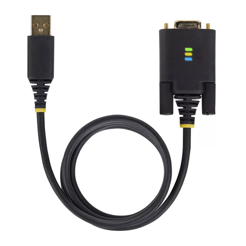 StarTech.com USB į Null Modem RS232 adapterio kabelis 1m, USB-A, FTDI, keičiami DB9 varžtai/veržlės, COM išlaikymas, 4 lygio ESD apsauga, Windows/macOS/ChromeOS/Linux, tvirta TPE konstrukcija