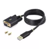 StarTech.com USB į Null Modem RS232 adapterio kabelis 1m, USB-A, FTDI, keičiami DB9 varžtai/veržlės, COM išlaikymas, 4 lygio ESD apsauga, Windows/macOS/ChromeOS/Linux, tvirta TPE konstrukcija