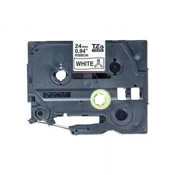 Brother TZe-R251 etikečių juostelė juoda ant baltos – ne lipni audinio juosta 24 mm x 4 m