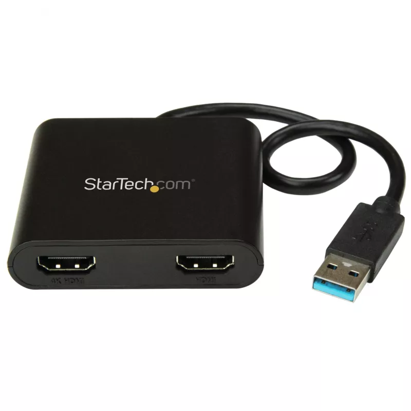 StarTech.com USB 3.0 į dvigubą HDMI adapteris, USB į 2x HDMI monitorių keitiklis, skirtas Windows (nepalaiko macOS/ChromeOS/Linux) – TAA