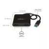 StarTech.com USB 3.0 į dvigubą HDMI adapteris, USB į 2x HDMI monitorių keitiklis, skirtas Windows (nepalaiko macOS/ChromeOS/Linux) – TAA