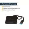 StarTech.com USB 3.0 į dvigubą HDMI adapteris, USB į 2x HDMI monitorių keitiklis, skirtas Windows (nepalaiko macOS/ChromeOS/Linux) – TAA