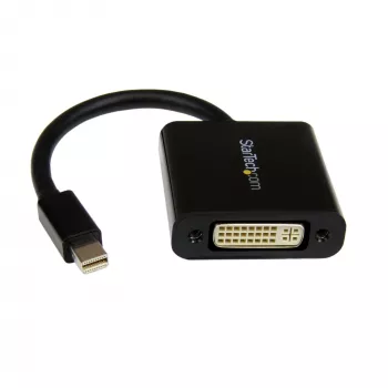 StarTech.com Mini DisplayPort į DVI adapteris – Mini DP į DVI-D keitiklis – 1080p vaizdas – mDP arba Thunderbolt 1/2 Mac/PC prie DVI monitoriaus – kompaktiškas mDP 1.2 į DVI Single-Link adapteris