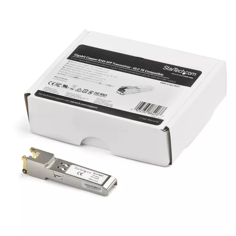StarTech.com Cisco GLC-TE suderinamas modulis - 1000BASE-T Vario Gigabit Ethernet SFP į RJ45 Cat6/Cat5e 100m Išplėstinė temperatūra