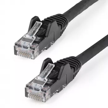 StarTech.com 10m CAT6 Ethernet kabelis LSZH – 10 Gigabit 250MHz 100W PoE RJ45 10GbE UTP tinklo laidas su apsauga nuo užkabų ir įtempimo mažinimu, juodas, CAT 6, ETL patvirtintas, 24AWG