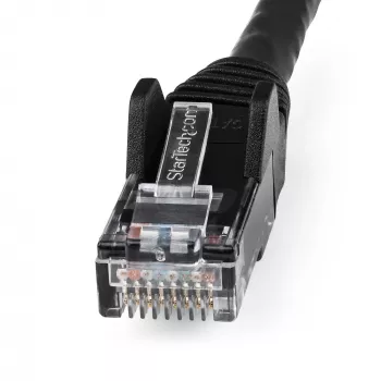 StarTech.com 10m CAT6 Ethernet kabelis LSZH – 10 Gigabit 250MHz 100W PoE RJ45 10GbE UTP tinklo laidas su apsauga nuo užkabų ir įtempimo mažinimu, juodas, CAT 6, ETL patvirtintas, 24AWG