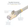 StarTech.com 1m CAT6a Ethernet kabelis - 10 Gigabit ekranuotas RJ45 100W PoE jungiamasis laidas - 10GbE STP tinklo laidas su įtempimo reljefu - pilkas, individualiai testuotas / laidai UL sertifikuoti / TIA