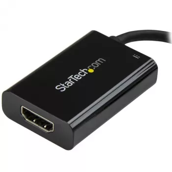 StarTech.com USB-C į HDMI 2.0 adapteris su Power Delivery - 4K 60Hz USB Type-C į HDMI vaizdo keitiklis - 60W PD įkrovimo prievadas - suderinamas su Thunderbolt 3 - juodas