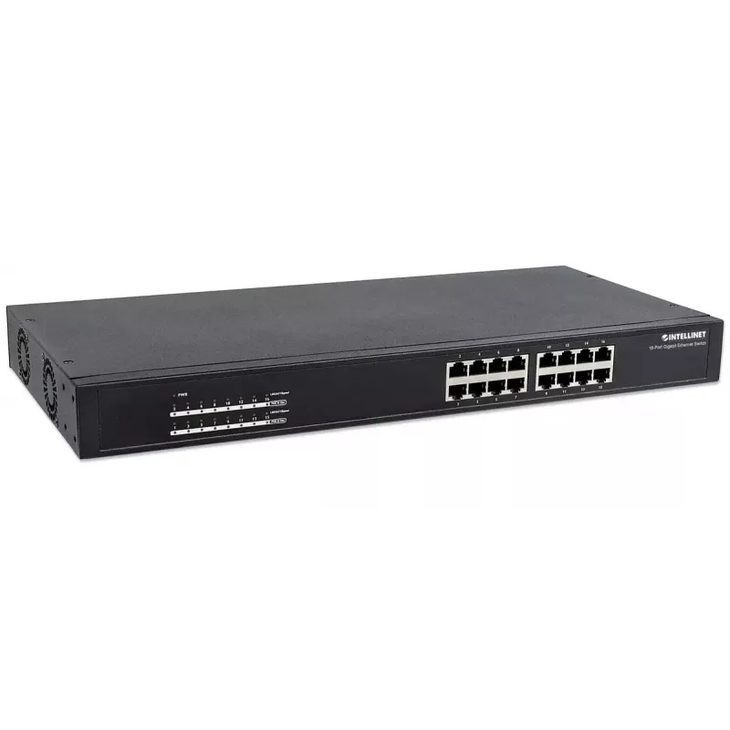 Nevaldomas jungiklis Intellinet 16 prievadų Gigabit Ethernet PoE+