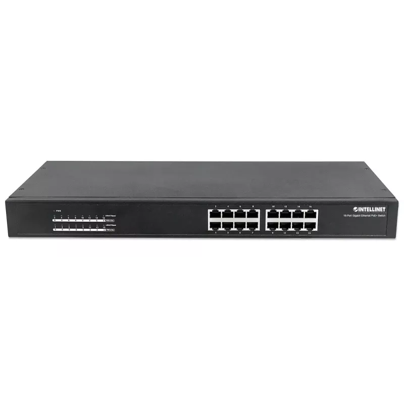 Nevaldomas jungiklis Intellinet 16 prievadų Gigabit Ethernet PoE+