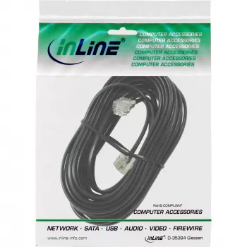 InLine modulinis kabelis RJ11 (vyriškas / vyriškas) 6P4C 3 m