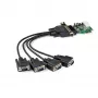 StarTech.com 4 prievadų PCI Express RS232 nuosekliojo ryšio adapterio kortelė - PCIe RS232 nuosekliojo ryšio valdiklio kortelė - PCIe į nuoseklųjį DB9 - 16950 UART - žemo profilio plėtimosi kortelė - Windows/Linux - TAA