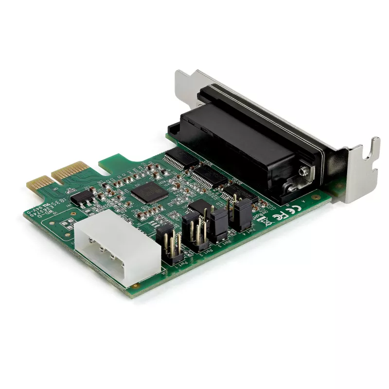 StarTech.com 4 prievadų PCI Express RS232 nuosekliojo ryšio adapterio kortelė - PCIe RS232 nuosekliojo ryšio valdiklio kortelė - PCIe į nuoseklųjį DB9 - 16950 UART - žemo profilio plėtimosi kortelė - Windows/Linux - TAA