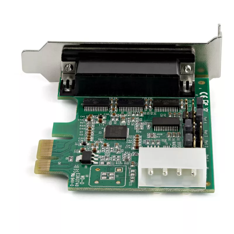 StarTech.com 4 prievadų PCI Express RS232 nuosekliojo ryšio adapterio kortelė - PCIe RS232 nuosekliojo ryšio valdiklio kortelė - PCIe į nuoseklųjį DB9 - 16950 UART - žemo profilio plėtimosi kortelė - Windows/Linux - TAA