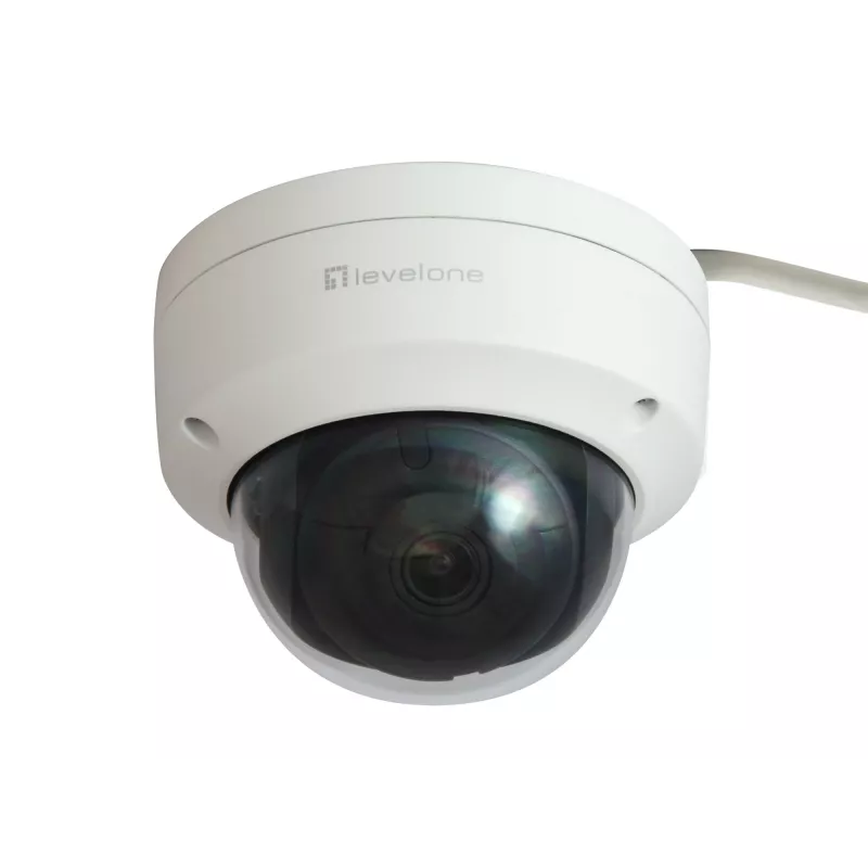 LevelOne GEMINI Fiksuoto Kupolo IP Tinklo Kamera, 4 megapikselių, H.265, 802.3af PoE, IR šviesos diodai, Vidiniam/Lauko naudojimui