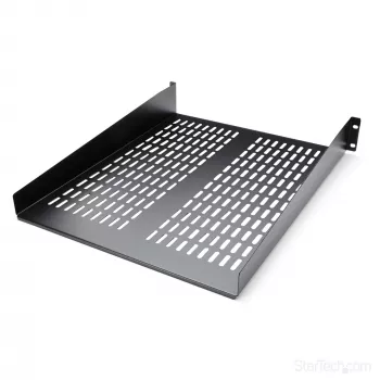 StarTech.com CABSHELF22V 2U ventiliuojama lentyna serverio stovui - 22 colių gylio, juoda