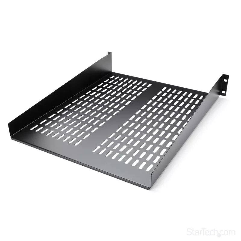 StarTech.com CABSHELF22V 2U ventiliuojama lentyna serverio stovui - 22 colių gylio, juoda