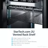 StarTech.com CABSHELF22V 2U ventiliuojama lentyna serverio stovui - 22 colių gylio, juoda