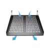 StarTech.com CABSHELF22V 2U ventiliuojama lentyna serverio stovui - 22 colių gylio, juoda