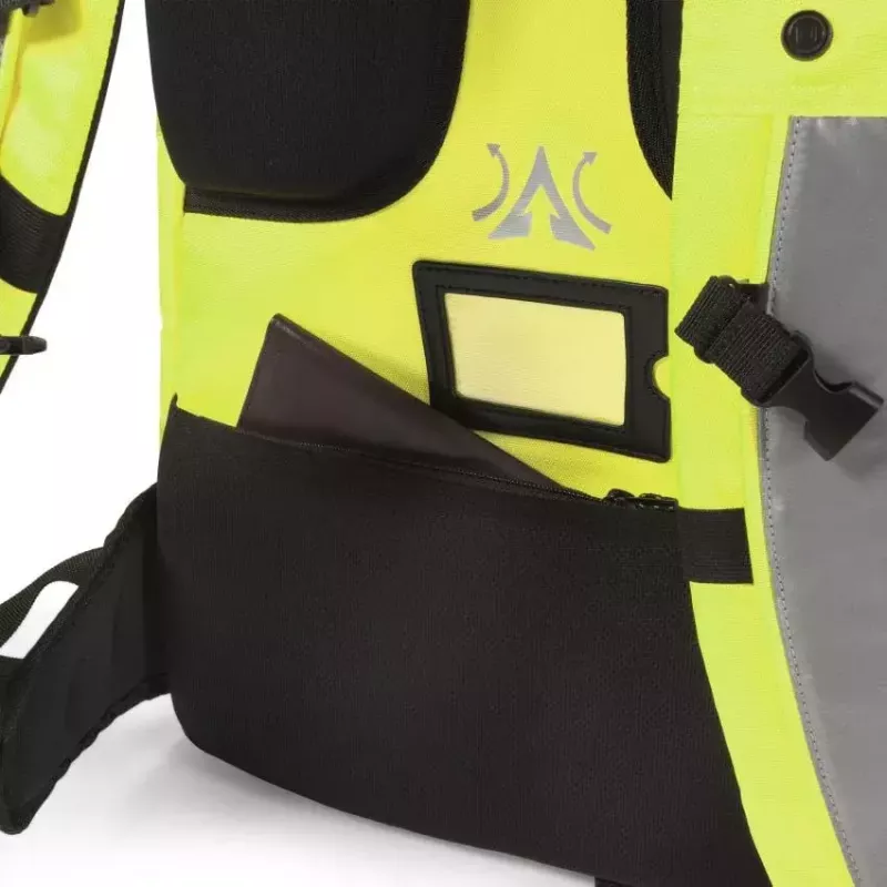 DICOTA Hi-Vis Backpack Yellow EN ISO 20471:2013 sertifikuota kuprinė