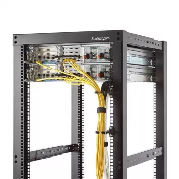 StarTech.com 1U vertikalus kabelių tvarkymo D-žiedas serverio stovui - 5,7x10 cm