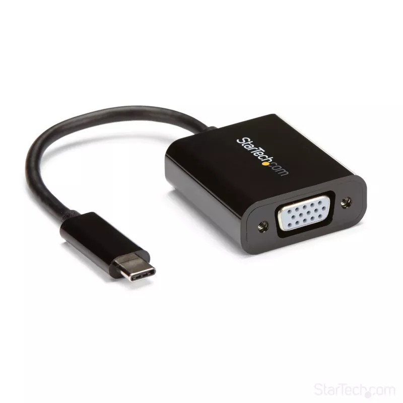 StarTech.com USB-C į VGA adapteris - juodas - 1080p - vaizdo keitiklis, skirtas MacBook Pro - USB C į VGA ekrano jungtis - atnaujinta versija CDP2VGAEC