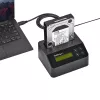 StarTech.com Vieno lizdo kietojo disko trynimo stotelė, atskiras HDD/SSD sanitizer, USB 3.0 į SATA II (3 Gbps), 9 trynimo režimai, LCD ekranas, saugus kietojo disko trynimo dokas, DB-9 spausdintuvo prievadas, TAA atitiktis
