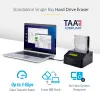 StarTech.com Vieno lizdo kietojo disko trynimo stotelė, atskiras HDD/SSD sanitizer, USB 3.0 į SATA II (3 Gbps), 9 trynimo režimai, LCD ekranas, saugus kietojo disko trynimo dokas, DB-9 spausdintuvo prievadas, TAA atitiktis