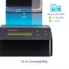 StarTech.com Vieno lizdo kietojo disko trynimo stotelė, atskiras HDD/SSD sanitizer, USB 3.0 į SATA II (3 Gbps), 9 trynimo režimai, LCD ekranas, saugus kietojo disko trynimo dokas, DB-9 spausdintuvo prievadas, TAA atitiktis