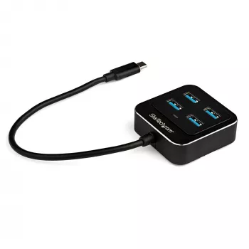 StarTech.com 4 prievadų USB C šakotuvas - USB-C į 4x USB-A prievadus - SuperSpeed 10Gbps USB 3.2 Gen 2 Type-C šakotuvas - maitinamas iš USB magistralės - nešiojamas/kompaktiškas USB-C į USB adapterio šakotuvas nešiojamam kompiuteriui - aliuminis