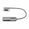StarTech.com FCREADMICRO3V2 USB 3.0 universalus atminties kortelių skaitytuvas, SD/microSD/CompactFlash, USB-C su USB-A adapteriu, 5 Gbps