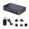 StarTech.com 4 prievadų DisplayPort KVM jungiklis, 8K 60Hz / 4K 144Hz, vienas ekranas, DP 1.4, 2x USB 3.0 prievadai, 4x USB 2.0 HID prievadai, mygtukinis ir klavišinis perjungimas, TAA atitiktis - OS nepriklausomas, metalinis korpusas