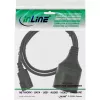 InLine maitinimo laidas, C14 – Schutzkontakt kištukas, juodas, 0,5 m