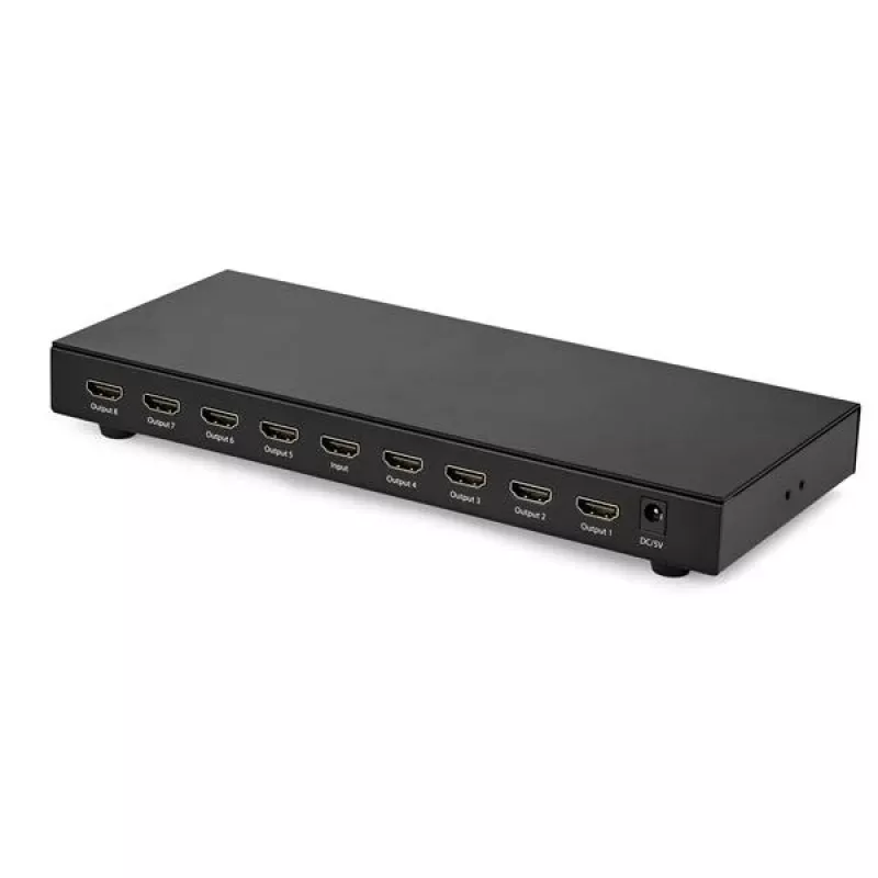 StarTech.com 8 prievadų 4K 60Hz HDMI skirstytuvas, HDMI, 8x HDMI, 3840 x 2160 pikseliai, juoda, 4K Ultra HD, 60 Hz