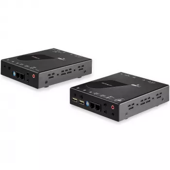 StarTech.com HDMI KVM ilgintuvas per IP tinklą – 4K 30Hz HDMI 2.0 ir USB per IP LAN arba Cat5e/Cat6 Ethernet kabeliu (100m/330ft) – nuotolinio KVM jungiklio/konsolės siųstuvas/imtuvas rinkinys