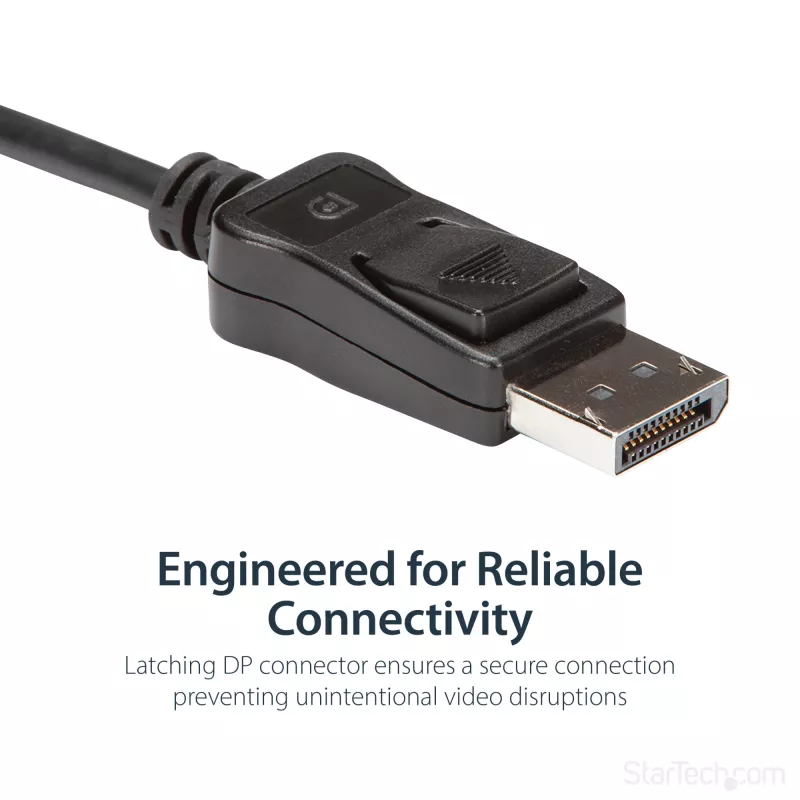 StarTech.com DP2DVID2 – aktyvus adapteris DisplayPort į DVI Dual Link, 2560x1600 60Hz, USB maitinimas, fiksuojanti jungtis