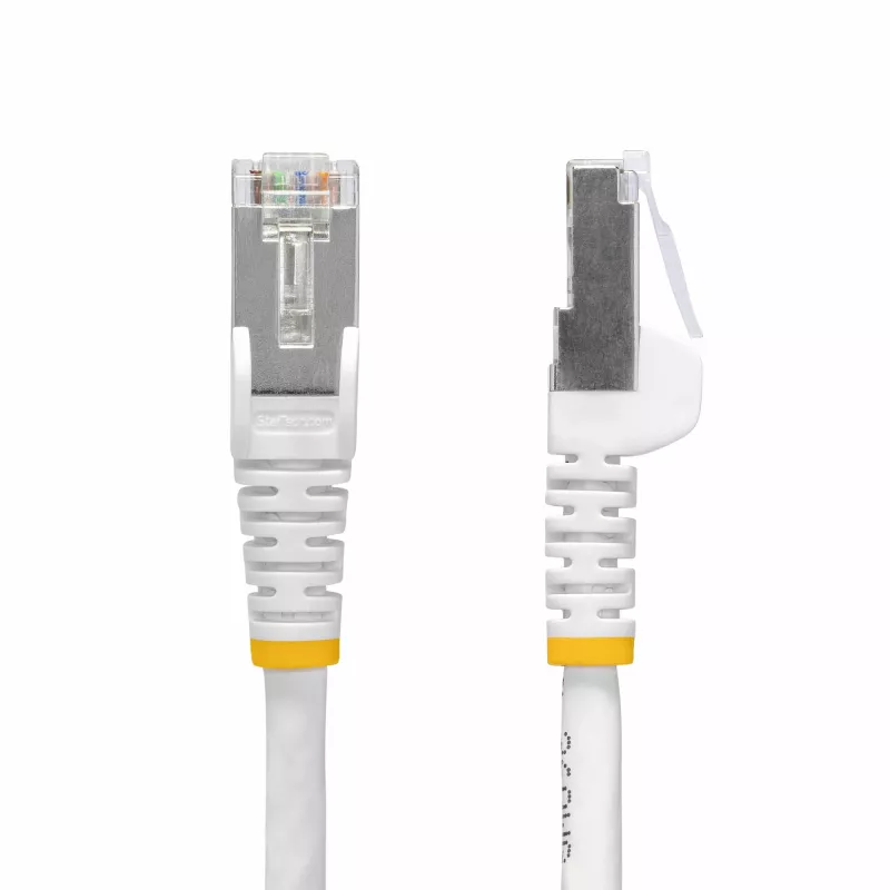 StarTech.com 10 m balta CAT8 Ethernet kabelis, RJ45, 25G/40G, 2000 MHz, 100W PoE++, S/FTP, 26AWG gryna vario viela, LSZH, ekranuotas tinklo laidininkas su įtempimo reljefais, individualiai išbandytas