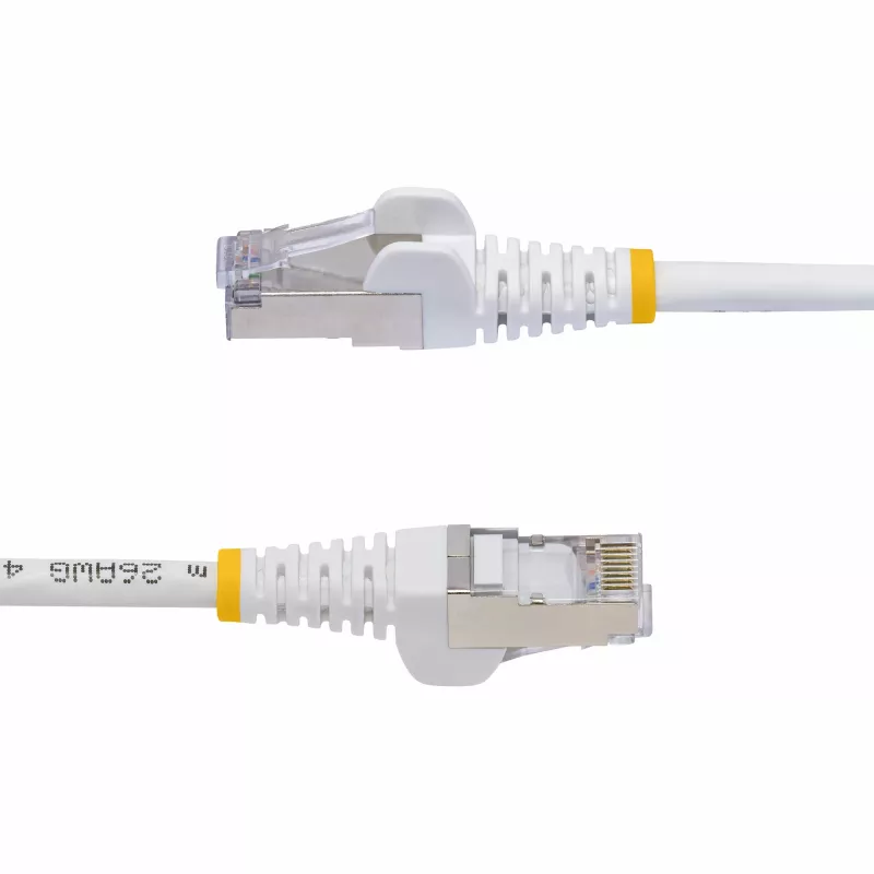 StarTech.com 10 m balta CAT8 Ethernet kabelis, RJ45, 25G/40G, 2000 MHz, 100W PoE++, S/FTP, 26AWG gryna vario viela, LSZH, ekranuotas tinklo laidininkas su įtempimo reljefais, individualiai išbandytas