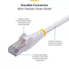 StarTech.com 10 m balta CAT8 Ethernet kabelis, RJ45, 25G/40G, 2000 MHz, 100W PoE++, S/FTP, 26AWG gryna vario viela, LSZH, ekranuotas tinklo laidininkas su įtempimo reljefais, individualiai išbandytas