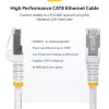 StarTech.com 10 m balta CAT8 Ethernet kabelis, RJ45, 25G/40G, 2000 MHz, 100W PoE++, S/FTP, 26AWG gryna vario viela, LSZH, ekranuotas tinklo laidininkas su įtempimo reljefais, individualiai išbandytas