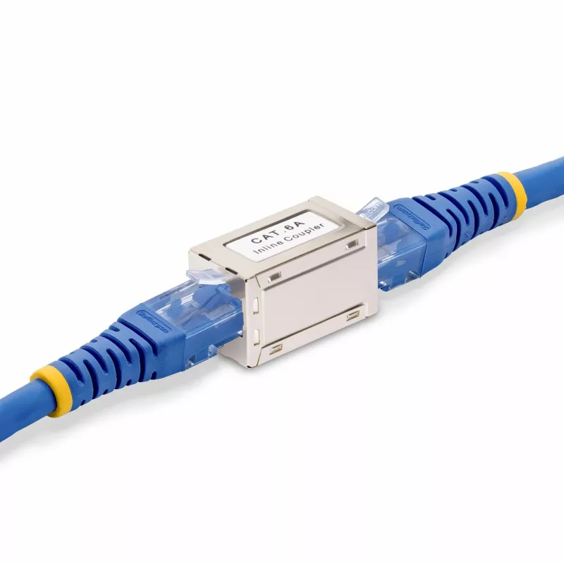StarTech.com Ekranuotas RJ45 jungiklis, Inline Cat6a jungtis, Moteriškas į moterišką (F/F) T568B kontaktų išdėstymas, Ekranuotas Ethernet kabelio prailginimas