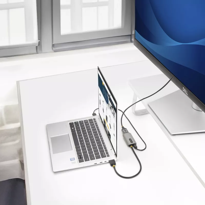 StarTech.com 1ft (30cm) HDMI į DisplayPort adapterio laidas, 8K 60Hz, aktyvus HDMI 2.1 į DP 1.4 vaizdo keitiklis, USB magistralės maitinimas su laidu